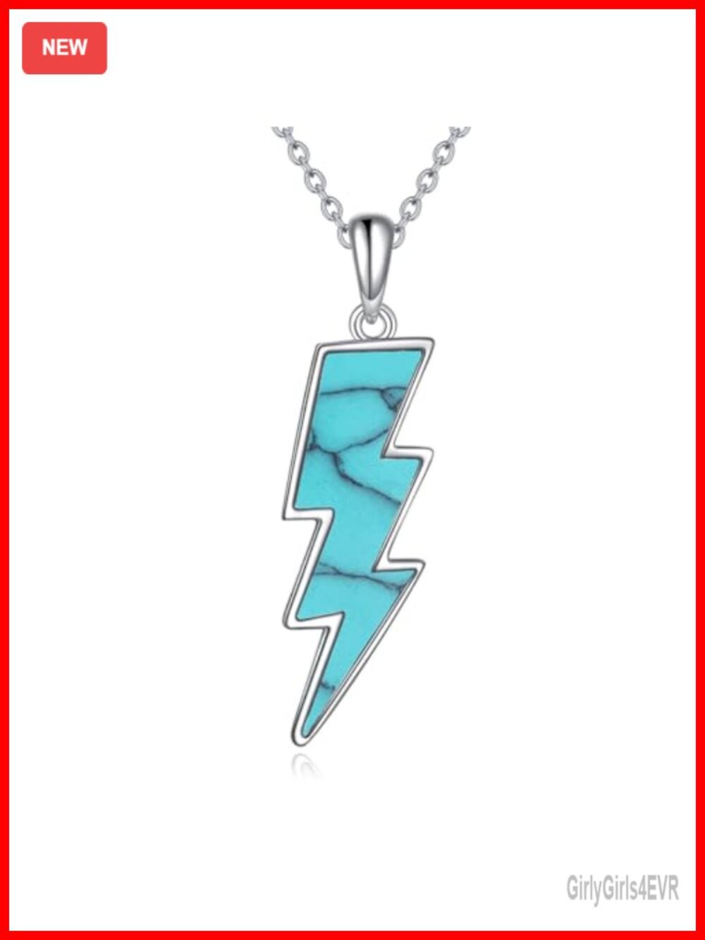 925 Sterling Silver Lightning Bolt Necklace Reversible Opal Pendant Dainty